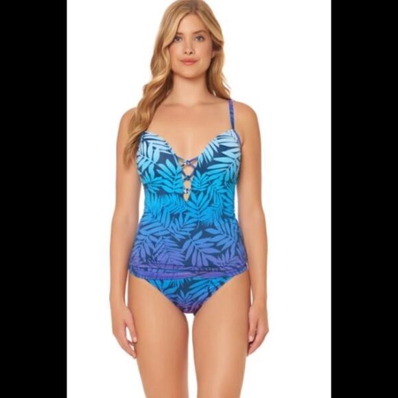 Push up Plunge laces tankini set. NWT - Picture 7 of 14
